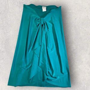 Westbound Beach Teal Cover Up Skirt - Size Large, Made in USA, 29.5” Long